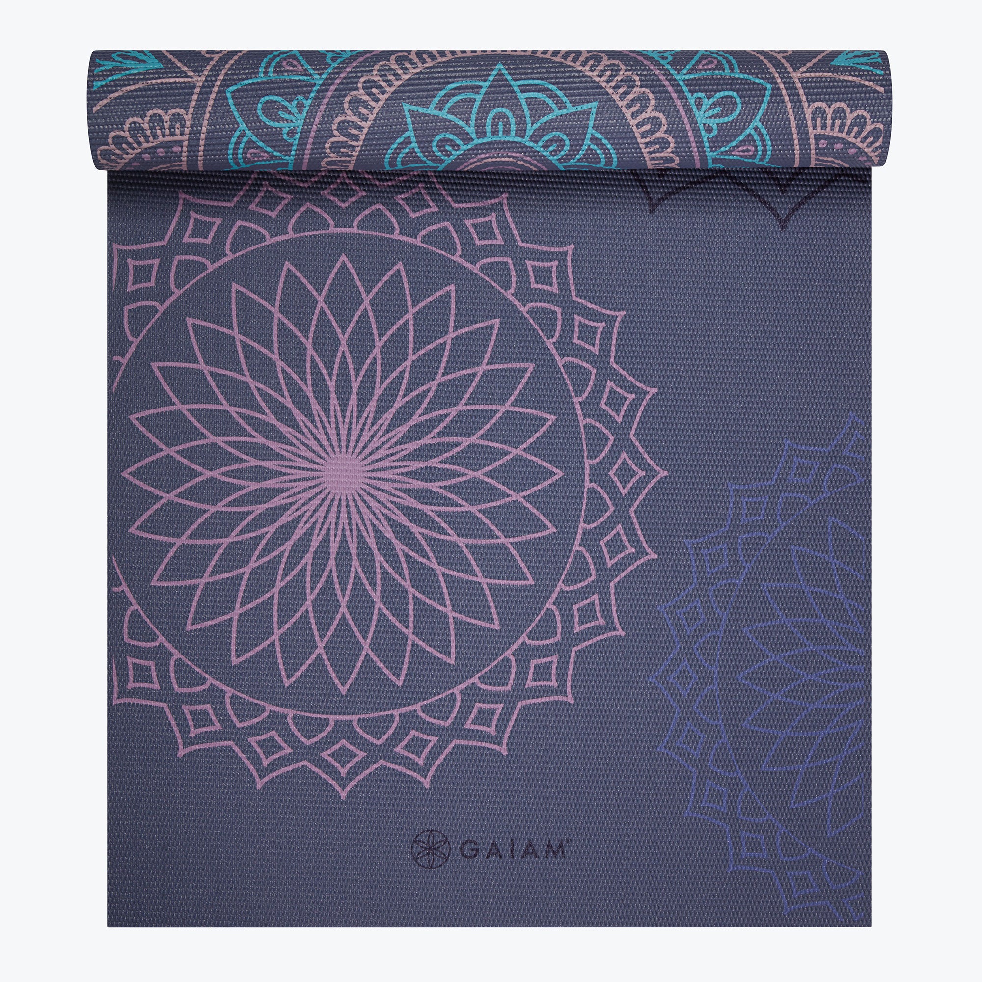 Premium Reversible Purple Illusion Yoga Mat (6mm) - Image 4
